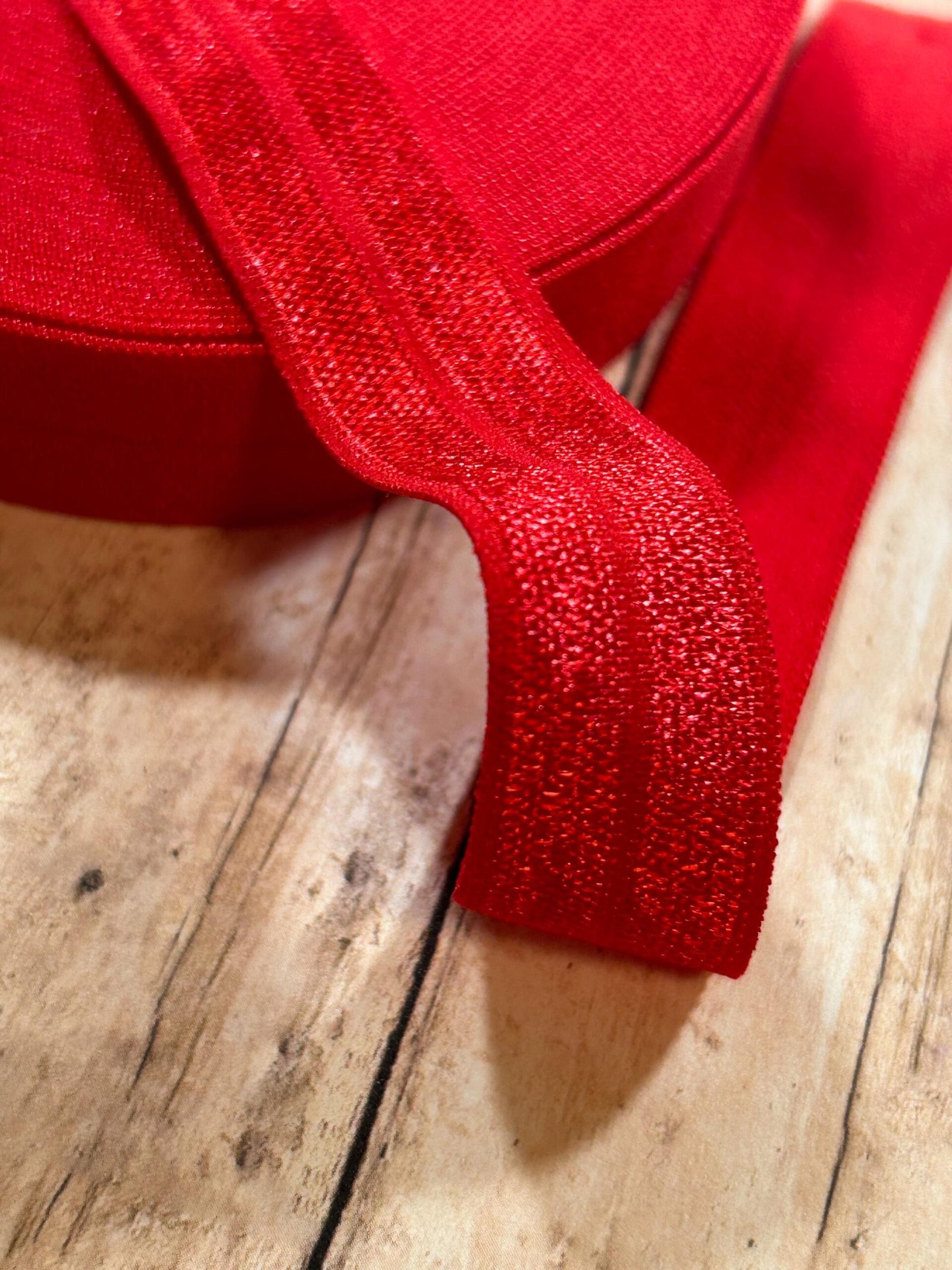 5 yards 5/8 “ Christmas Red FOE Fold Over Elastic sewing bow making headband blanks craft supplies DIY bows headbands hair ties F.O.E. trim - Image 4