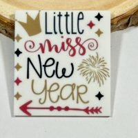 3 Little Miss New Year Planar Resins Flatback planars hairbow hair bow supplies focal craft supply jewelry bows magnets clips flatbacks DIY