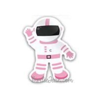 3 Pink Astronaut Planar Resins Flatback planars hairbow hair bow supplies craft supply jewelry bows flatbacks cards NASA Galaxy Space Rocket