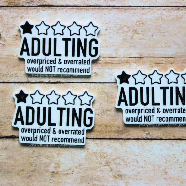 3 funny quotes adulting Planar Resins Flatback planars bow crafts supplies focal craft supply jewelry bows clips flatbacks DIY snark snarky - Image 3