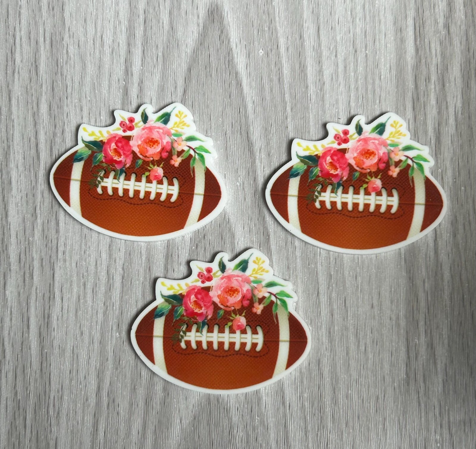 3 boho football Resins Flatback planars hairbow hair bow supplies focal craft supply jewelry bows clips flatbacks DIY bookmarks sports fall - Image 4