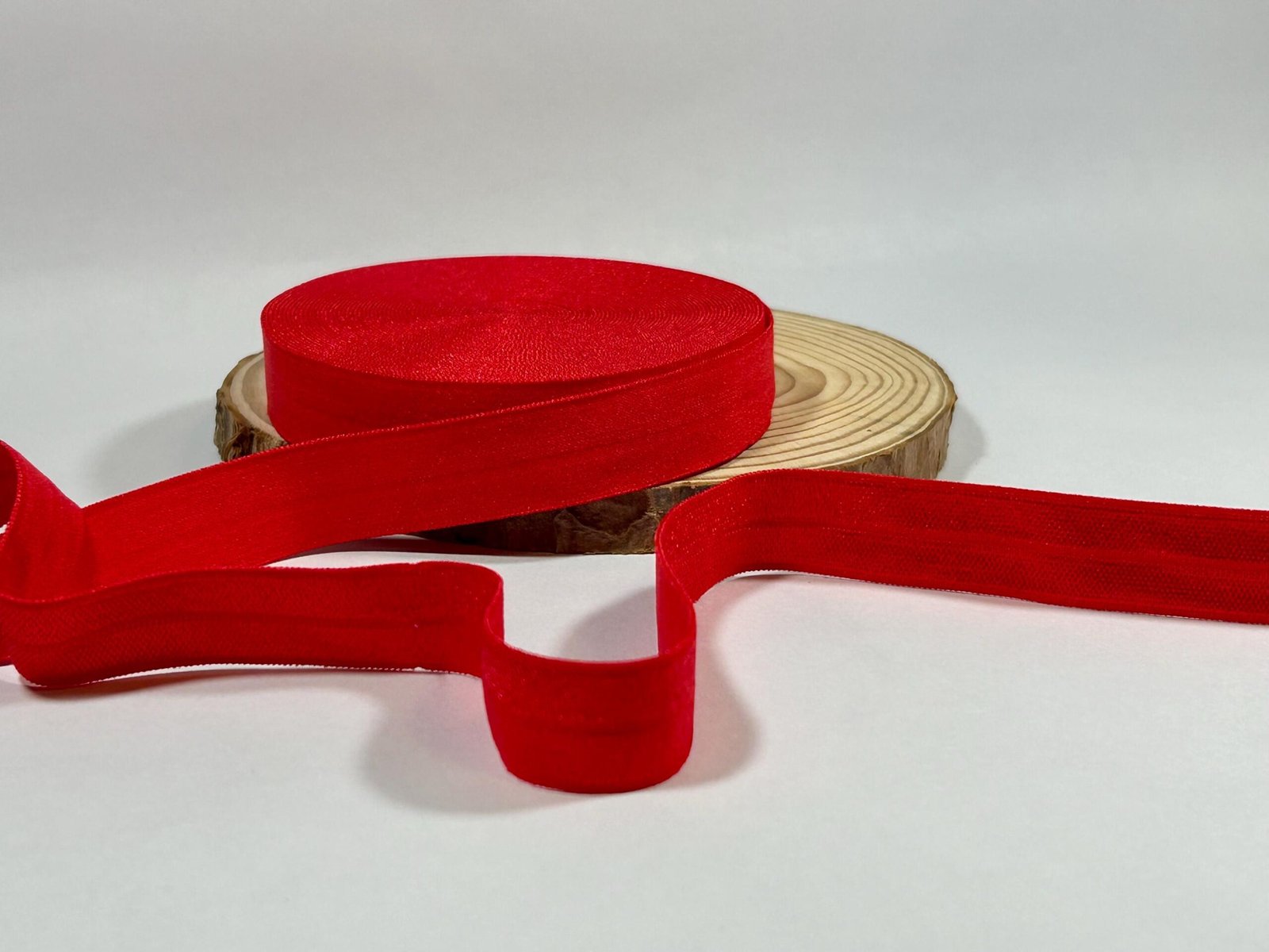 5 yards 5/8 “ Christmas Red FOE Fold Over Elastic sewing bow making headband blanks craft supplies DIY bows headbands hair ties F.O.E. trim