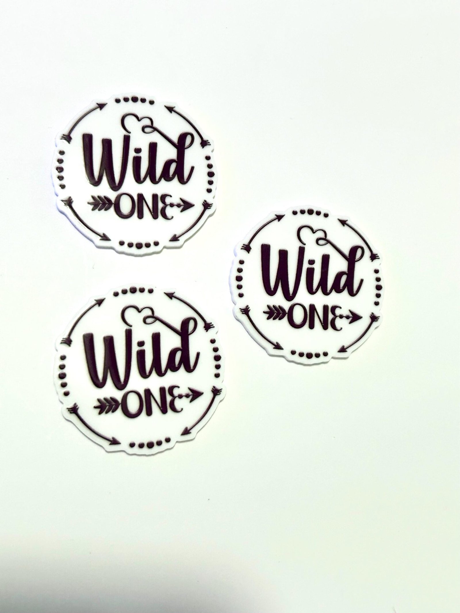 3 Wild One hairbows Planar Resin Flatback keychain hairbow hair bows supplies craft supply focal earrings 1st first birthday bows