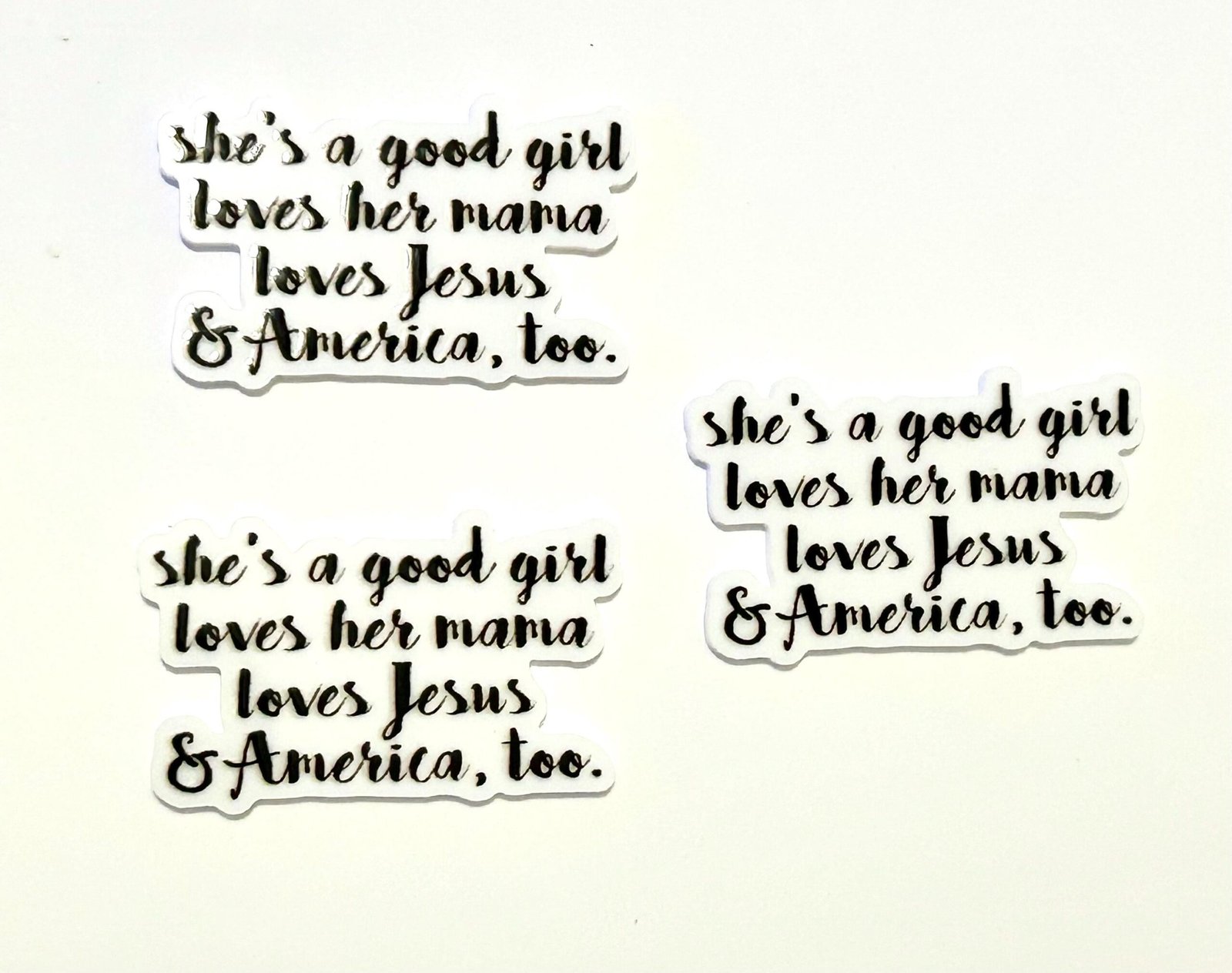 3 loves Jesus and America too song planar Resins Flatback hairbow hair bow supplies focal craft supply jewelry bows clips Flatbacks lyrics - Image 3