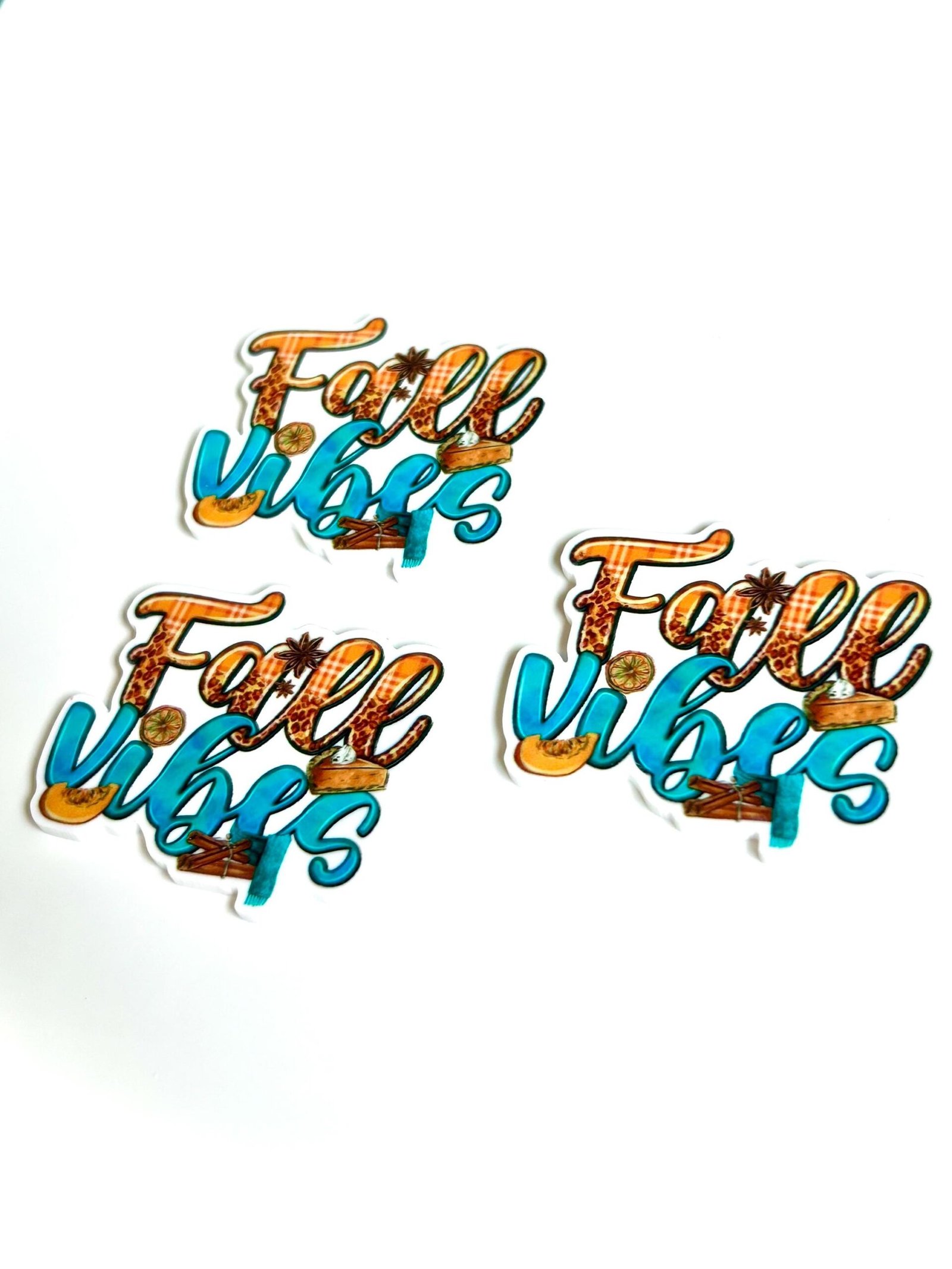 3 fall vibes Planar Resins Flatback planars hairbow hair bow supplies focal craft supply bows magnets clips flatbacks pumpkin DIY earrings - Image 2