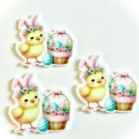 3 easter gifts planar resins | craft supplies | chicks | bow making | bow centers | focal | easter bunny  | spring resins Flatbacks