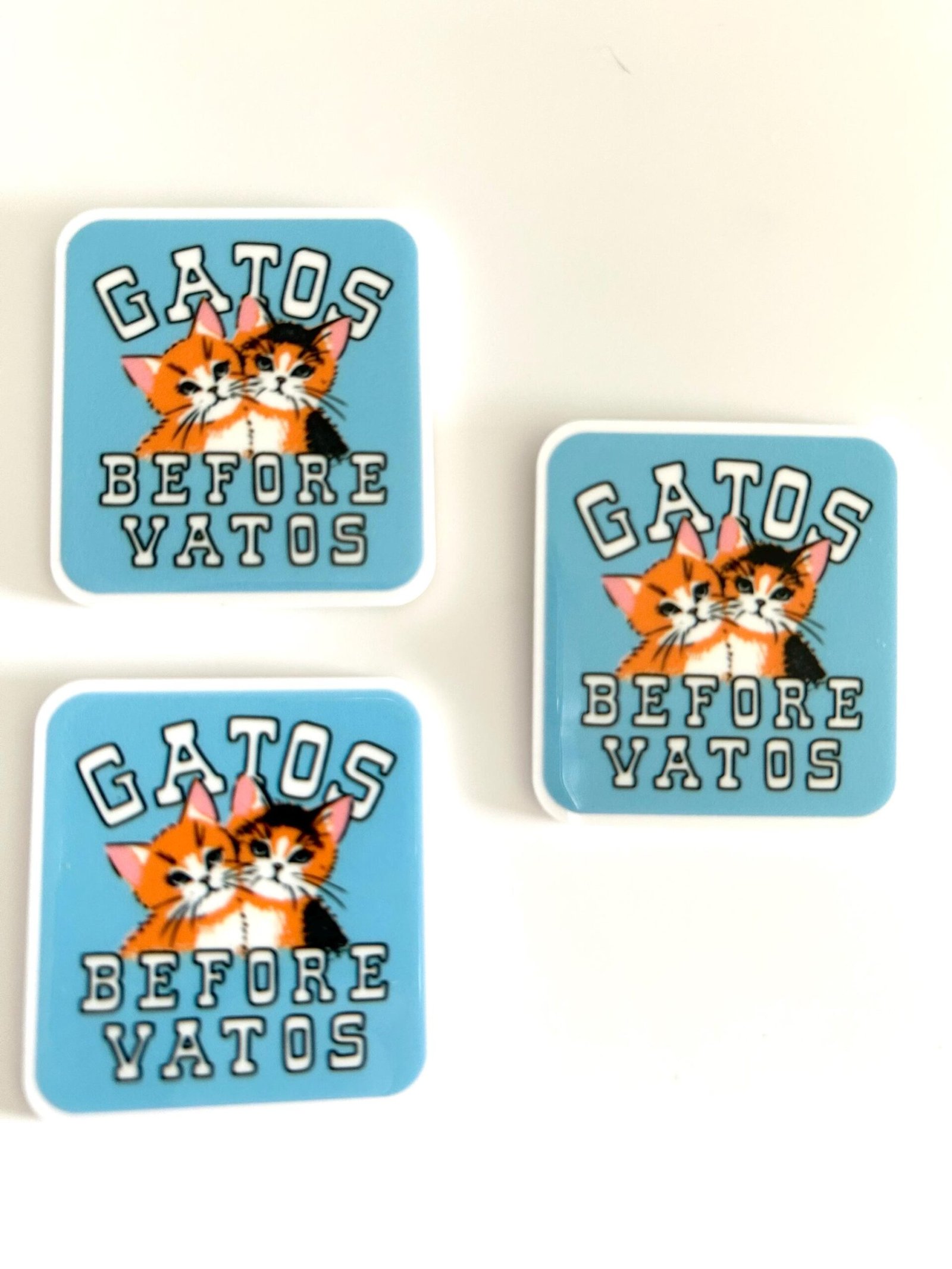 3 funny Planar Resin Flatback keychain hairbow hair bows supplies craft supply spring focal handmade crafts bow Gatos b4 Vatos cats centers