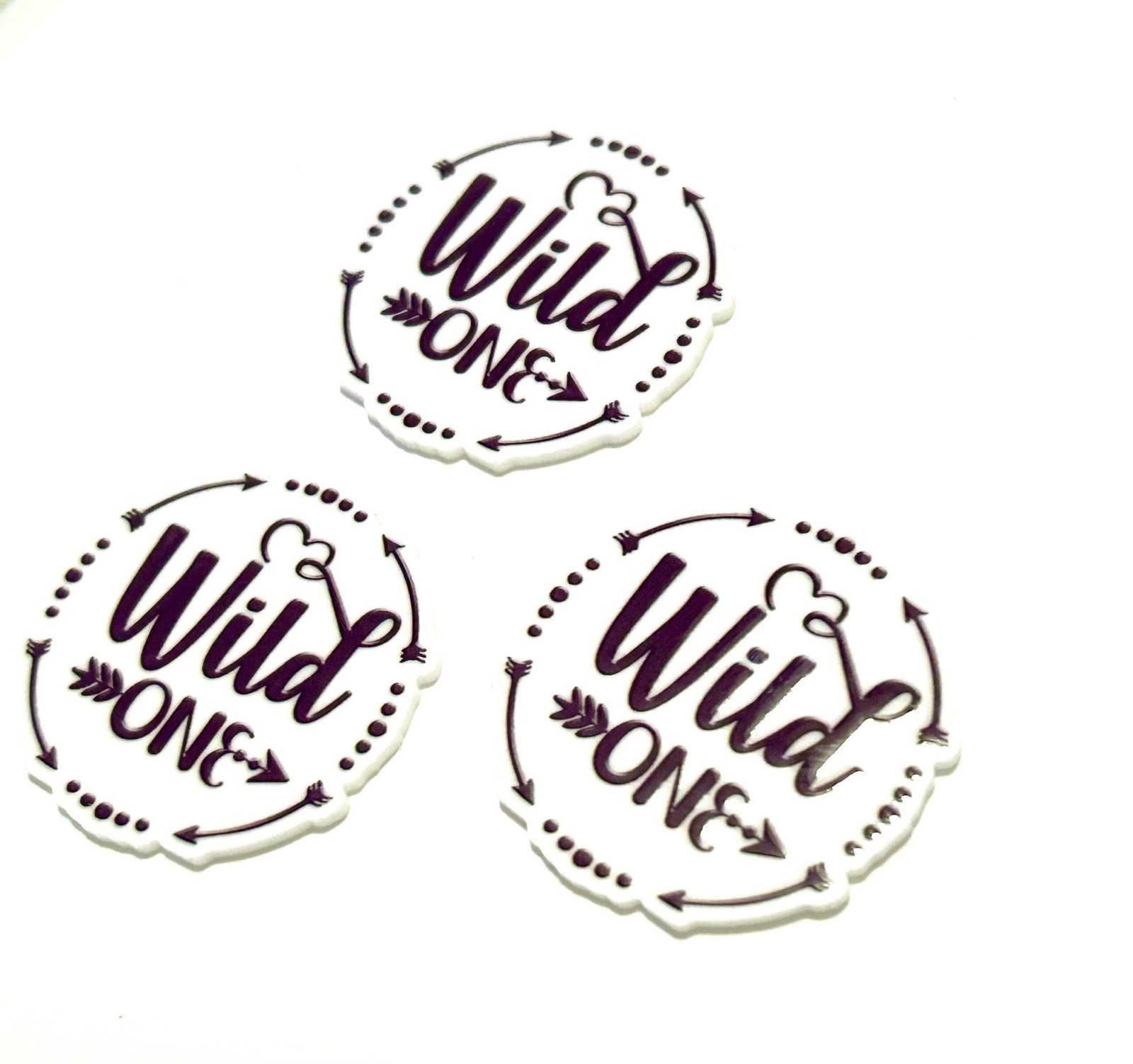 3 Wild One hairbows Planar Resin Flatback keychain hairbow hair bows supplies craft supply focal earrings 1st first birthday bows - Image 2