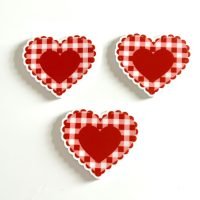 3 heart Planar Resin Flatback keychain hairbow hair bows supplies craft supply focal leopard cheetah earrings Valentine check plaid love bow