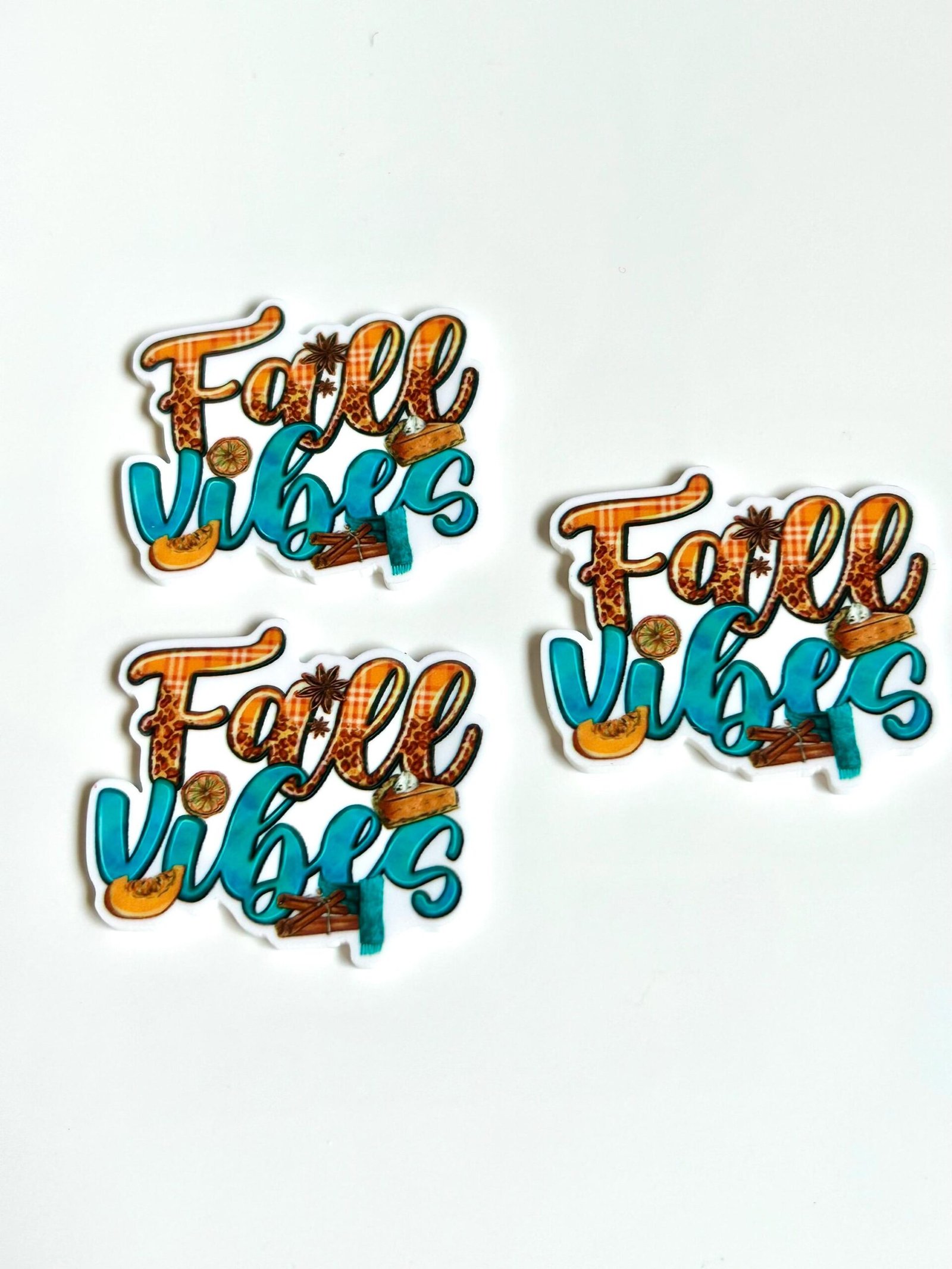 3 fall vibes Planar Resins Flatback planars hairbow hair bow supplies focal craft supply bows magnets clips flatbacks pumpkin DIY earrings - Image 3