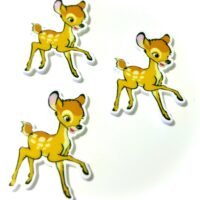 3 Movie Deer Planar Resin Flatbacks, focal, hair bow supplies, craft supplies, supplies for making hairbows, soap, magnets DIY bows centers