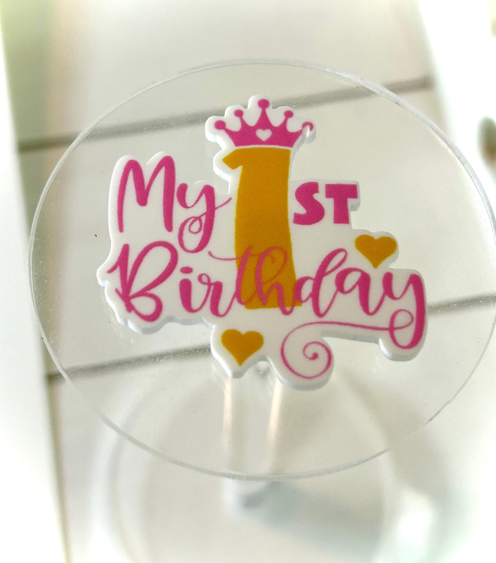 3 1st Birthday Planar Resins Flatback planars hairbow hair bow centers focal jewelry bows fake bake craft supplies bows first princess Cake - Image 3