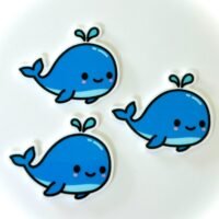 3 whale summer planar resins | craft supplies | soap making | bow making | bow centers | focal | summer | beach | cape cod | vacation ocean