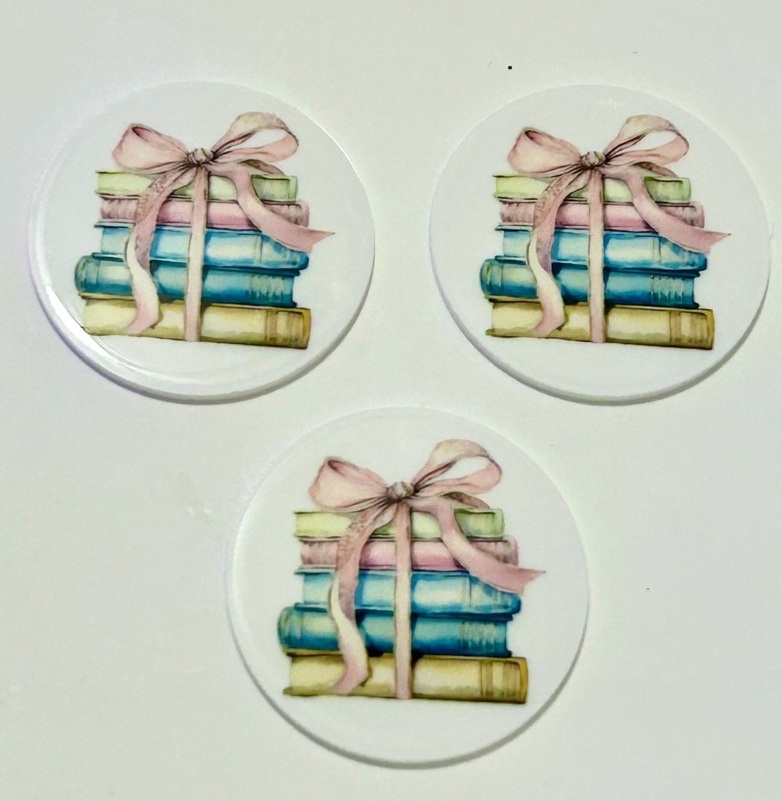 3 bibliophile Planar Resins Flatback planars hairbow hair bow soap focal craft suppli jewelry bows clips flatbacks book lover read books - Image 3