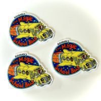 3 Frizzle Planar Resin Flatbacks, hair bow centers, craft supplies, soap, badge reel, Back to School, charms, focal, school bus science DIY