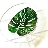 3 Monstera Planar Resins | craft supplies, tropical jungle crafts , DIY, jewelry finds, earrings, hair bow centers, plant flatbacks charms