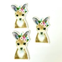 3 Boho Kangaroo Planar Resins Flatback planars hairbow hair bow centers focal jewelry bows fake bake craft supplies bows Australia Joey DIY