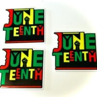 3 Juneteenth Planar Resin Flatbacks, focal, hair bow supplies, craft supplies, supplies for making bows, soap, badge reel, charms, BGM