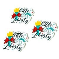 3 Patriotic | 4th of July planar resins | craft supplies | red white blue | bows| bow centers | little miss liberty | jewelry | focal | USA