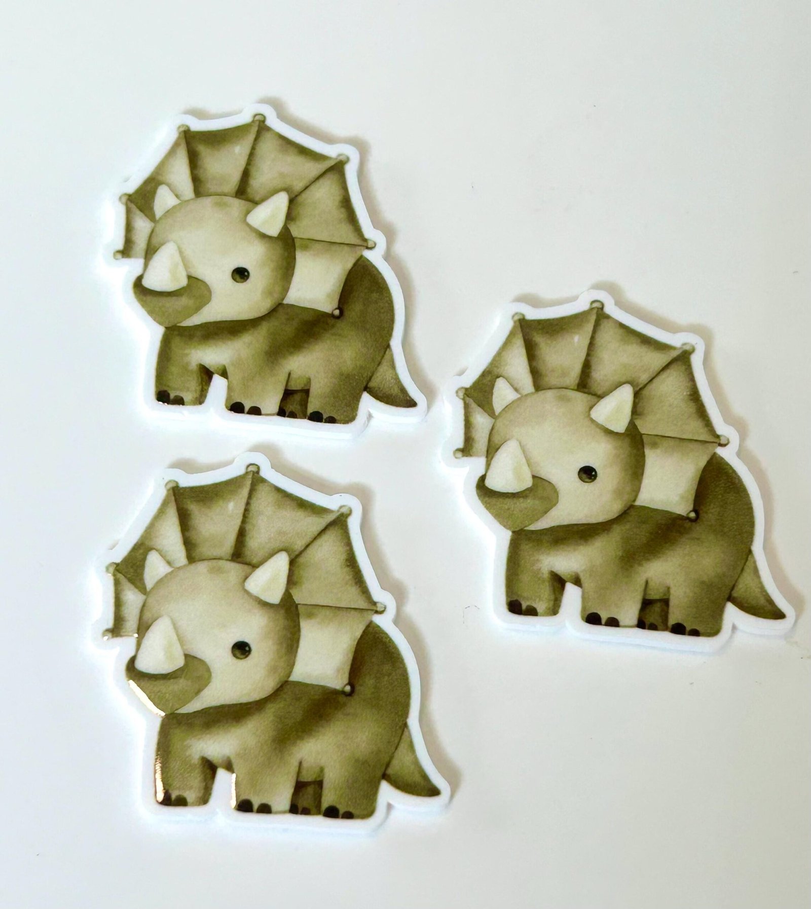 3 dinosaur Planar Resin Flatbacks, focal, hair bow supplies, craft supplies, supplies for making bows, soap, badge reel supplies, Dino DIY - Image 3