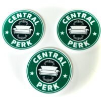 3 Friendly Coffee Planar Resins, Flatbacks,  keychains, hair bow centers, craft supplies,  focal, cabochon, earrings,  charms, perky