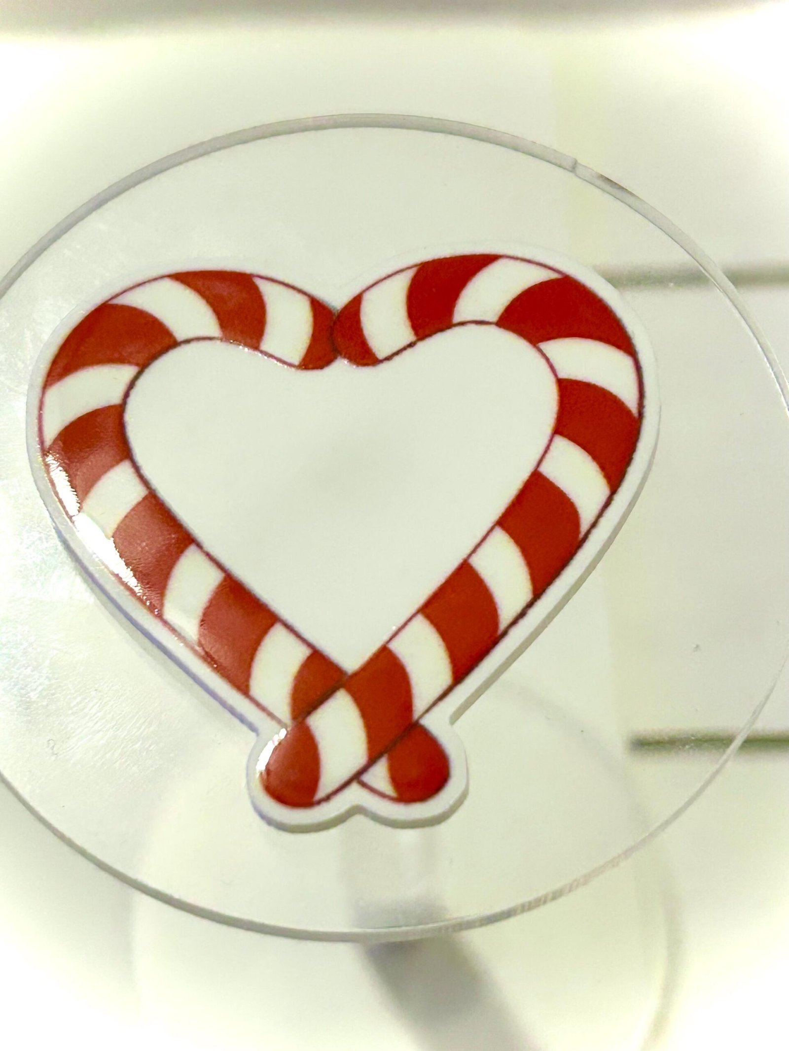 3 Candy Cane Heart planar resins, Christmas flatbacks - Image 3