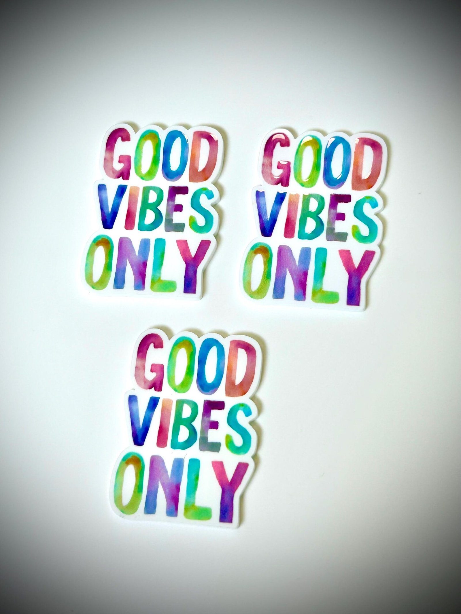 3 Good Vibes Only Planar Resin Flatbacks, focal, hair bow supplies, craft supplies, resins , fake bake keychains hair bows focal magnets DIY - Image 3