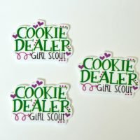 3 Scouting Planar Resin Flatbacks, focal, hair bow supplies, craft supplies, soap, DIY bows Girl Cookies fake bake, resins, earrings, charms