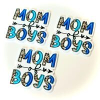 3 Boy Mom Planar Resins Flatback planars hairbow hair bow supplies focal craft supply jewelry bows clips flatbacks DIY magnets Mother’s Day