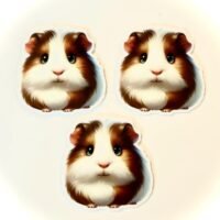 3 Guinea Pig Planar Resin Flatbacks, focal, hair bow supplies, craft supplies, supplies for making bows, soap, badge reel supplies, pets DIY