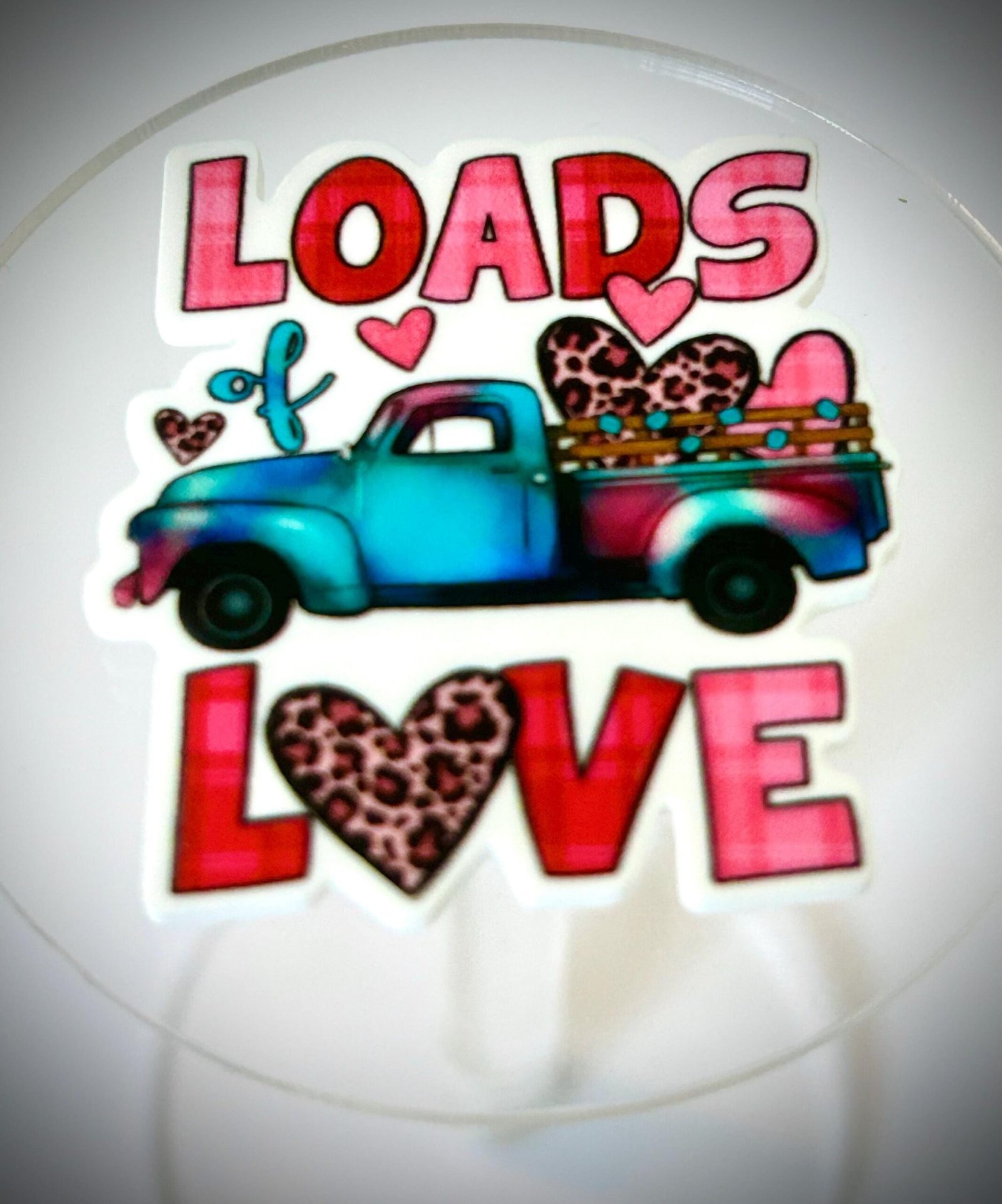 3 little Love truck Planar Resins, Flatbacks, fake bake, hairbow, hair bow centers, craft supplies, jewelry, bos, DIY phone grip, valentine - Image 2