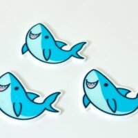 3 shark planar resins | craft supplies | soap making | bow making | bow centers | focal | summer | beach | craft supplies |  DIY phone grip