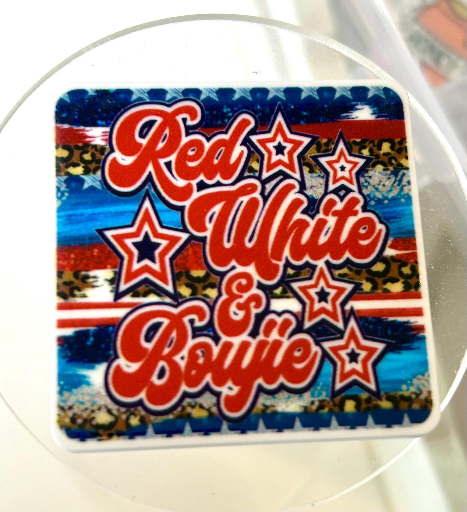 3 Patriotic | 4th of July planar resins | craft supplies | red white bougie | bows| bow centers | America | jewelry | charms | glycerin soap - Image 4