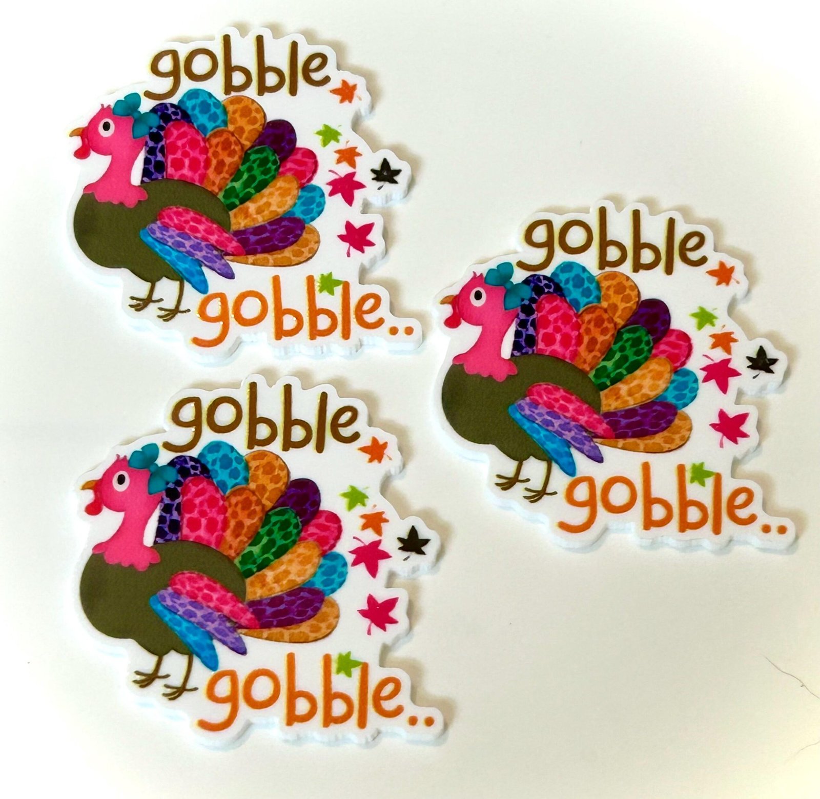 3 turkey Planar resins | craft supplies | soap making | bow making | bow centers | focal | thanksgiving | charms | Fall| fake bake | gobble - Image 4