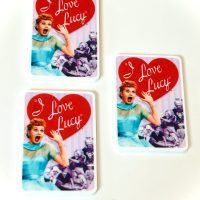 3 Lucy Planar Resin flatbacks craft supplies retro tv candy factory resins hair bows focal centers  earrings bookmarks jewelry soap hairbows