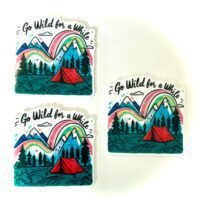 3 GoWild for a While Planar Resins, camping Flatbacks, focal, hair bow supplies, craft supplies, resins, cabin, soap, DIY bows, hike, nature