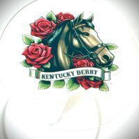 3 Kentucky Derby planar Resins, Flatback planars hairbow hair bow supplies focal craft supplies jewelry bows magnet flatbacks, horse racing