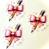 3 School Planar Resins Flatback planars hairbow hair bow centers Craft supplies focal supply jewelry flatbacks fake bake,  pencil bow, teach