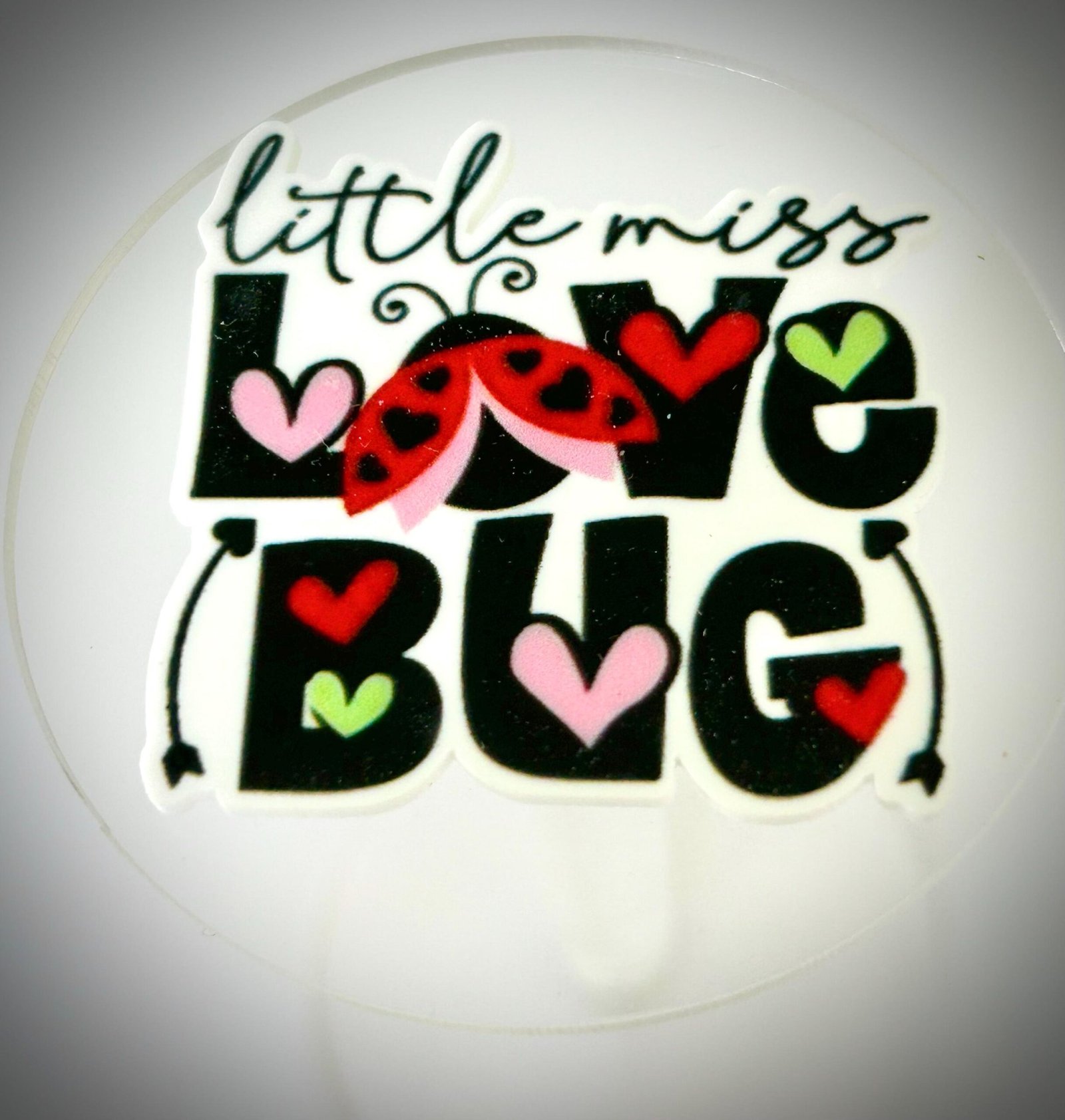 3 ladybug Planar Resins, Flatbacks, fake bake, hairbow, hair bow centers, focal, craft supplies , jewelry, bows, DIY, love bug Valentine - Image 3