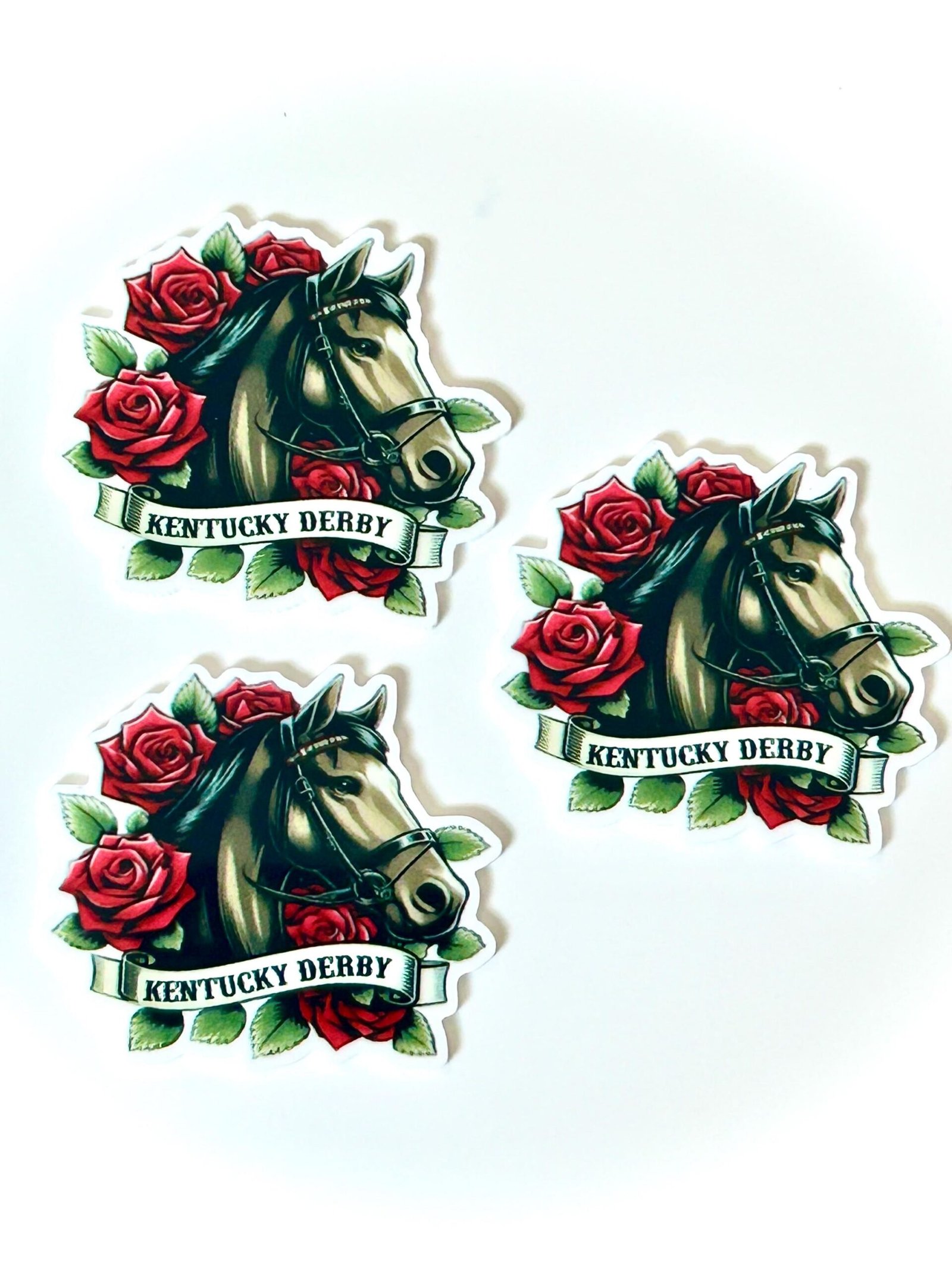 3 Kentucky Derby planar Resins, Flatback planars hairbow hair bow supplies focal craft supplies jewelry bows magnet flatbacks, horse racing - Image 2