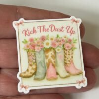 3 COWGIRL Planar Resins, Flatbacks, planars, hairbow centers, hair bow, craft supplies, badge reels, croc charms, DIY, boots, country, dust