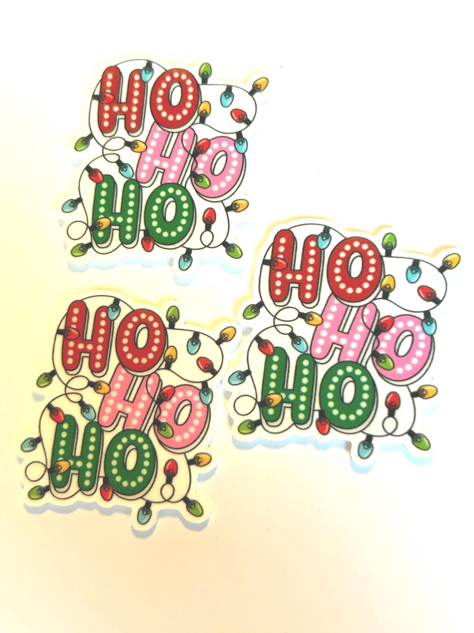 3 ho ho ho Christmas planar Resins, Santa - Image 3