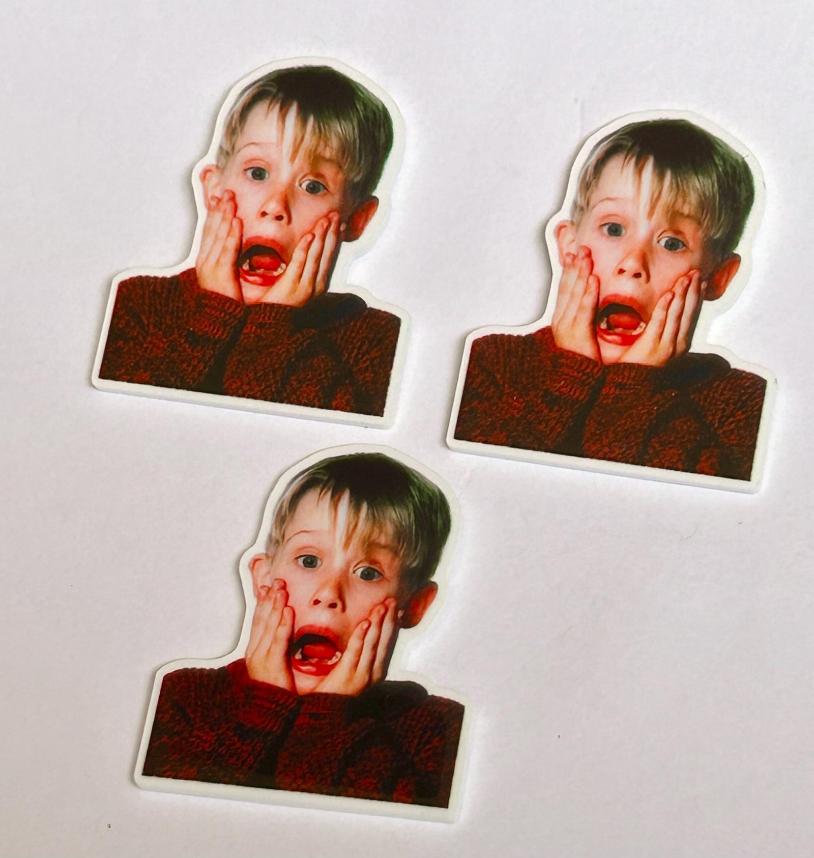 3 Kevin Christmas movie planar Resins, Flatbacks, Hairbows,hair bow centers, craft supplies, jewelry, bows, fake bake, embellishments, alone - Image 3