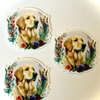 3 Dog Planar Resins Flatback planars hairbow hair bow centers, craft supplies, bows magnet flatbacks, Golden Retriever, dogs, DIY, puppy