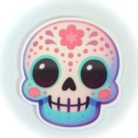3 Sugar Skull Calaveras planar Resins, Flatbacks, Hairbows,hair bow centers, craft supplies, fake bake,Day of the Dead, Dia De Los Muertos
