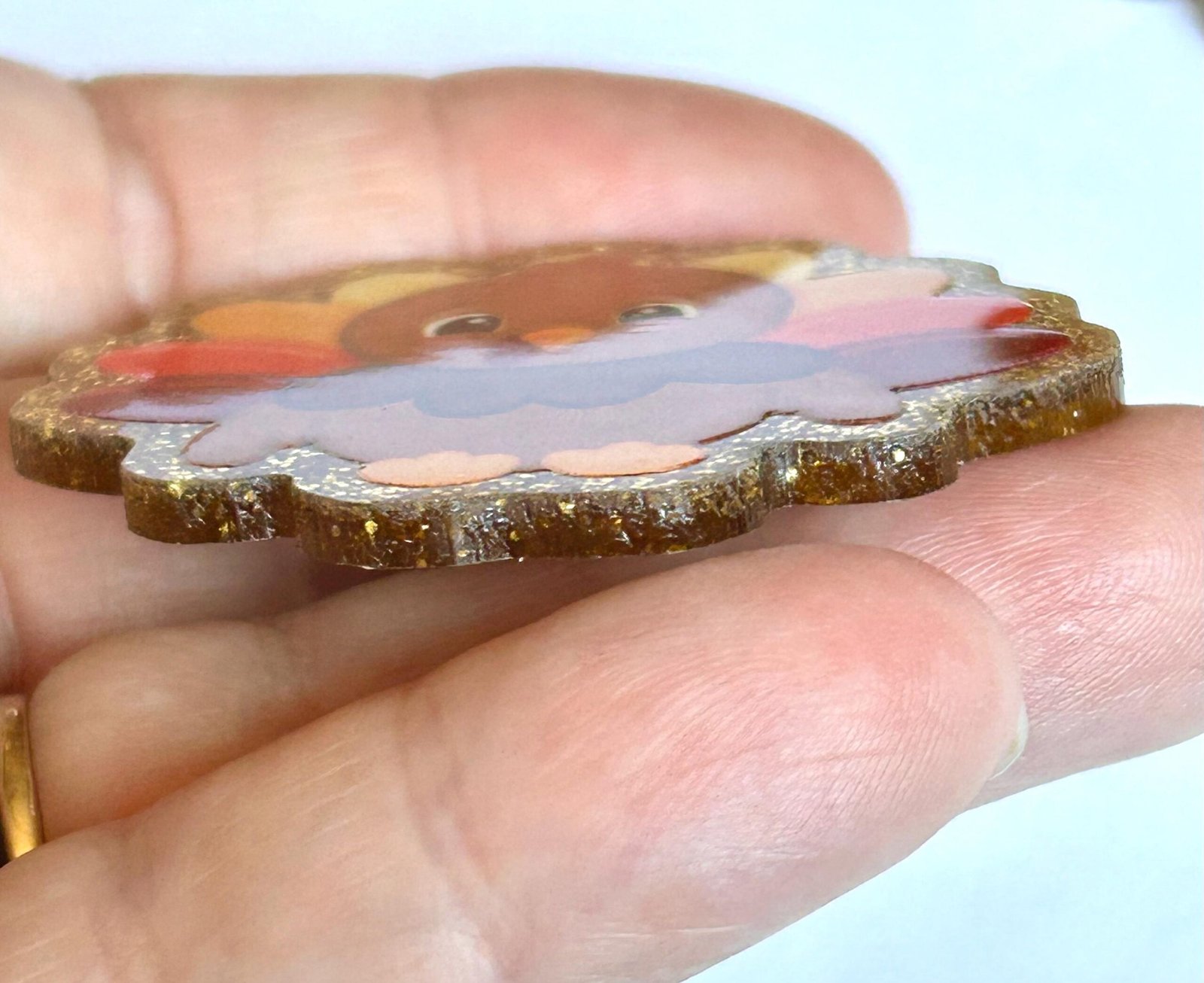 3 premium turkey Thanksgiving Glitter Planar resins | craft supplies | bow centers | charms | flatbacks l party favors | cupcake toppers | - Image 4