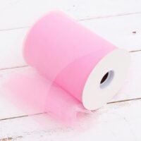 100 yds medium light PinkTulle Roll 6” megaroll,  tutu wedding decor, Halloween costumes, DIY, Craft supplies, Pom poms, sewing, tutus