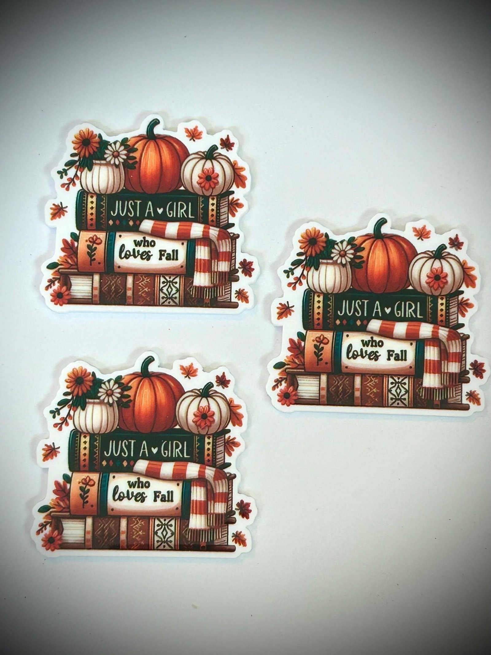 3 girl who loves fall planar Resins, Flatbacks, Hairbows,hair bow centers, craft supplies, jewelry, fake bake, earrings, books, reading, DIY - Image 5