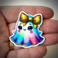 3 Snap Girl Ghost planar Resins, Flatbacks, DIY, Hairbows,hair bow centers, craft supplies, fake bake, Halloween, bows, charms, badge reels