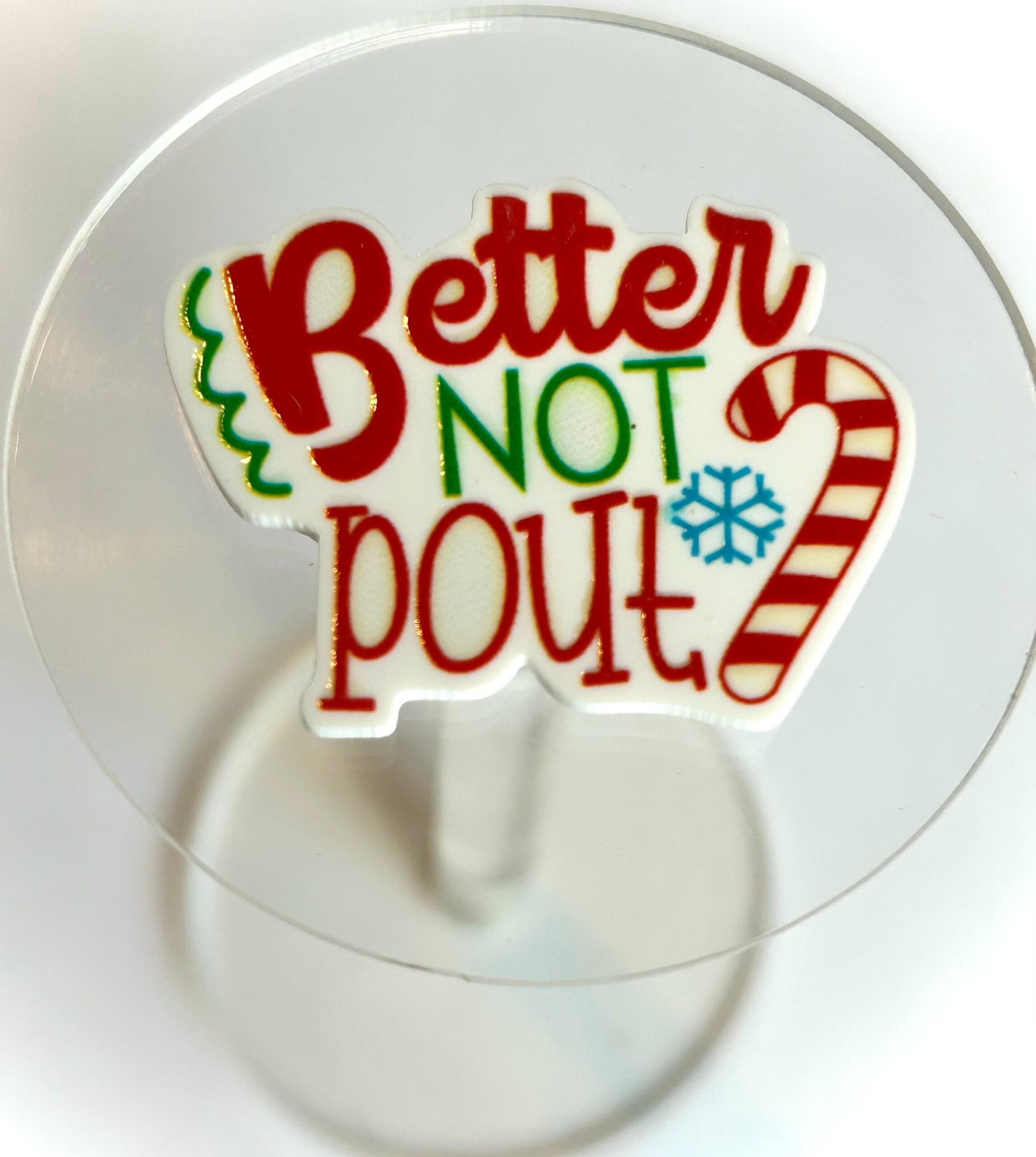3 Christmas Better Not Pout planar resins, Santa flatbacks - Image 2